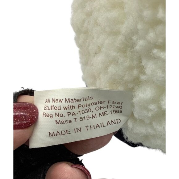 America Wego Lamb Sheep Plush Stuffed Animal 10" Fiesta Pink Ribbon 2010 Fluffy - Picture 5 of 5